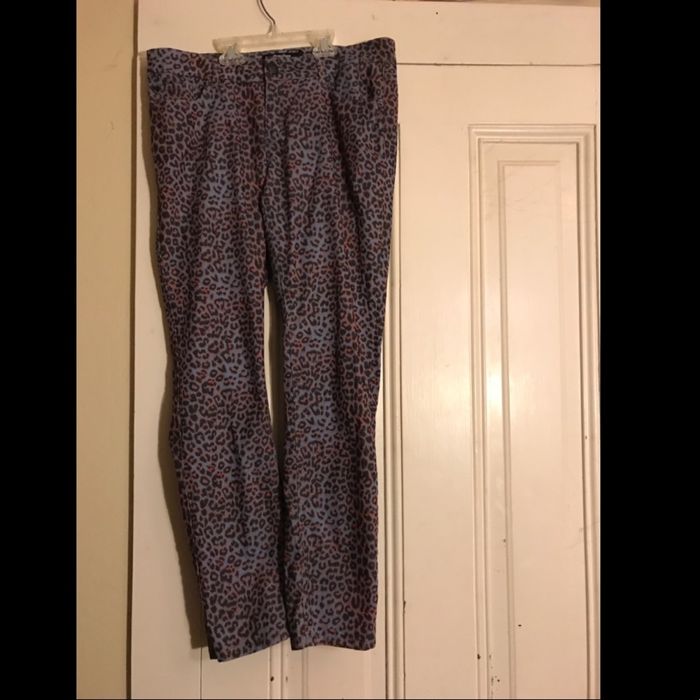 Leopard print jeans